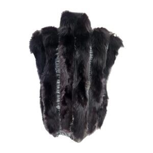 Vintage 80s Christian Dior Fourures Oversized Fox Fur Vest No Size Tag Euc